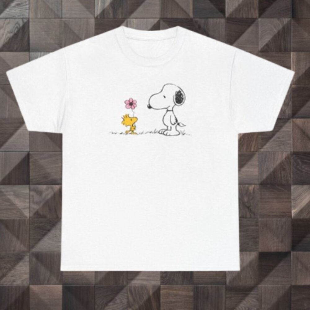 Snoopy and Woodstock Flower Tee